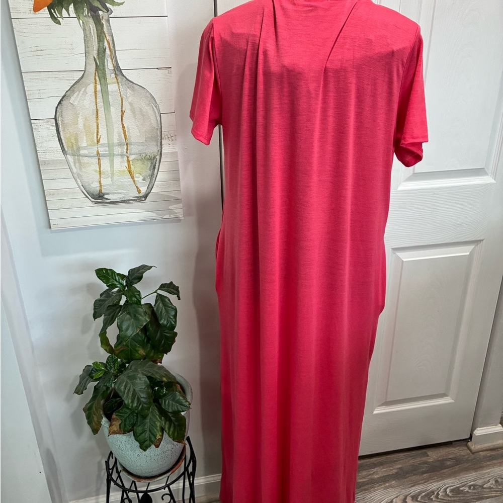 Chic Coral Maxi Dress for Women - Picture 6 of 10